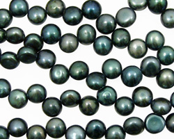 Stormy Blue Dancing Button 6-6.5mm
