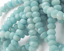 Amazonite Faceted Rondelle 8mm