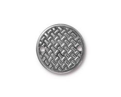 TierraCast Antique Pewter (plated) Woven Disk Link 18mm