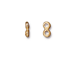 TierraCast Gold (plated) Nugget 2-Hole Bar 5x10mm