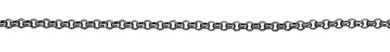 Antique Silver (plated) Textured Rollo Chain
