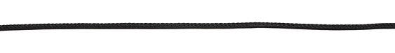 Black Stitched Nappa Round Leather Cord 2.5mm
