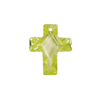 Lemon Ice Faceted Cross 10x12mm