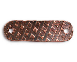 TierraCast Antique Copper (plated) Rock & Roll ID Tag 41x12mm