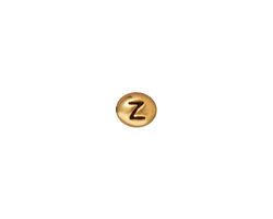TierraCast Antique Gold (plated) Alphabet Bead "Z" 7x6mm