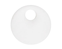 Crystal Recycled Glass Off Center Donut 30mm