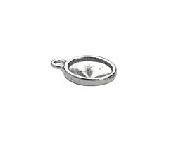TierraCast Rhodium (plated) Faceted Drop 14x17mm