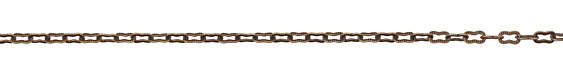 Antique Brass (plated) Etched Peanut Chain