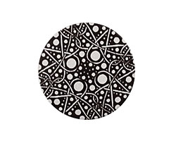 Lillypilly Black Geometrics Anodized Aluminum Disc 25mm, 22 gauge
