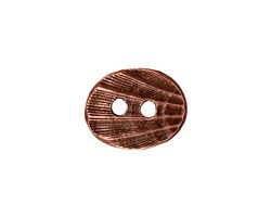 TierraCast Antique Copper (plated) Oval Shell Button 17x14mm