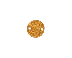 TierraCast Gold (plated) Hammertone Round Link 11mm