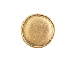 Nunn Design Antique Gold (plated) Crest Seal Tag 13mm