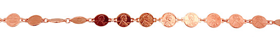 Copper (plated) Penny Chain