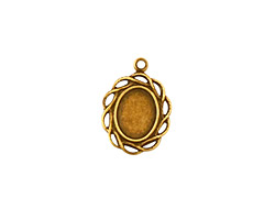 Stampt Antique Brass Open Weave Oval Setting 6x8mm