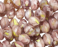 Grapeseed Crystal Faceted Rondelle 8mm