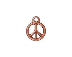 TierraCast Antique Copper (plated) Small Peace Charm 12x16mm