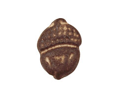 Gaea Ceramic Cream on Chocolate Acorn 23x17mm