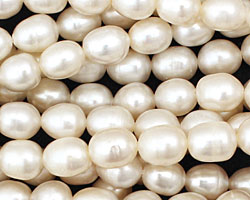 Pearly White Rice 8-9x7mm