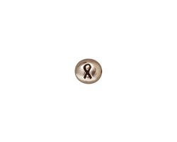 TierraCast Rhodium (plated) Ribbon Symbol Bead 7x6mm