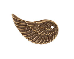Antique Brass (plated) Wing 17x32mm