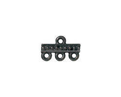 TierraCast Gunmetal Beaded 3-1 Link 15x9mm