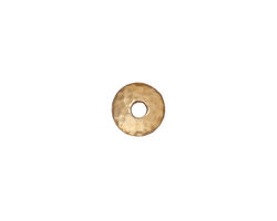 TierraCast Gold (plated) Large Hole Hammered Bead Cap 2x9mm
