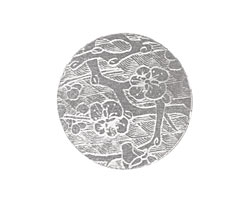 Lillypilly Silver Cherry Blossom Anodized Aluminum Disc 25mm, 22 gauge