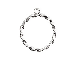 Nunn Design Sterling Silver (plated) Rope Connector 23x27mm