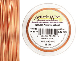 Artistic Wire Natural 28 gauge, 40 yards