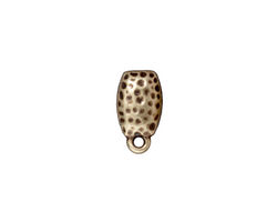 TierraCast Antique Brass (plated) Hammertone Ear Post 7x14mm