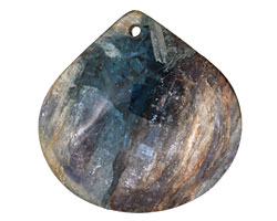 Kyanite (in resin) Flat Teardrop Pendant 40mm