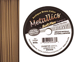 Soft Flex Antique Brass .024" (Heavy) 49 Strand Wire 30ft.