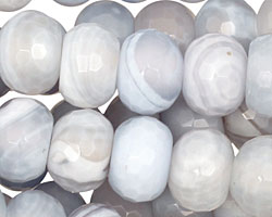 Chalcedony Faceted Rondelle 9x14mm