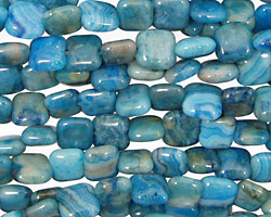 Larimar Blue Crazy Lace Puff Square 6mm