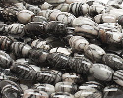 Black Water Jasper Rice 12x8mm