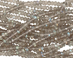Labradorite Faceted Rondelle 3-4mm