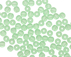 Czech Glass Matte Peridot Round 4mm