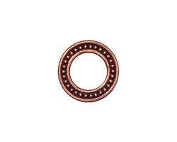 TierraCast Antique Copper (plated) 5/8" Beaded Ring 16mm