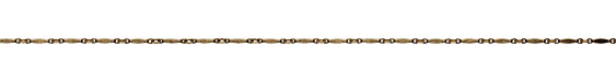 Antique Gold (plated) Flattened Bar Chain