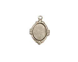 Stampt Antique Pewter (plated) Deco Oval Setting 8x10mm