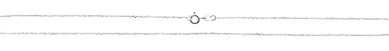 Sterling Silver Finished Tiny Oval Cable Chain 18"