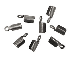 Antique Silver (plated) Fold Over Crimp End 11x4mm