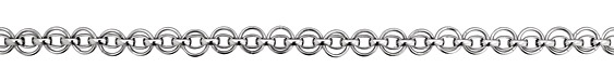 Silver (plated) Oval Cable Chain w/ Ring