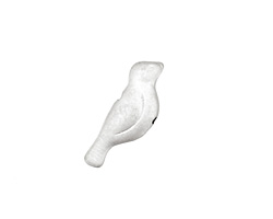 Ezel Findings Rhodium (plated) Double Sided Chubby Bird 8x20mm