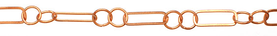 Handmade Copper Rectangle & Ring Chain