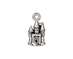 TierraCast Antique Silver (plated) Castle Charm 11x21mm