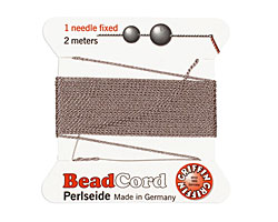 Grey Griffin Silk Beading Cord Size 6, 2 meters