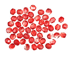 Czech Fire Polished Glass Coated Silky Mauve Round 4mm