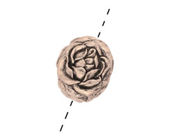 Green Girl Pewter Rose Blossom 18x15mm