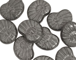 Czech Glass Cat Eye Ammonite 20x13mm